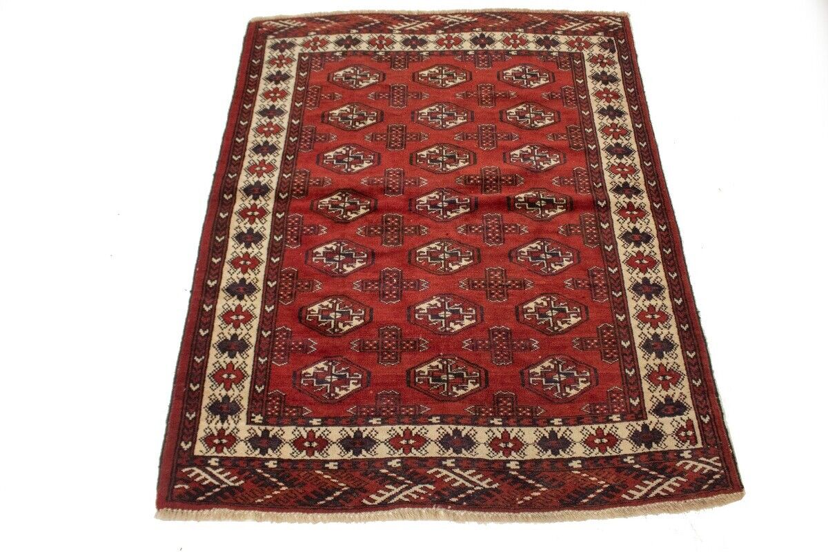 Handmade Semi-Antique Oriental Rug 4X5 Ft Small