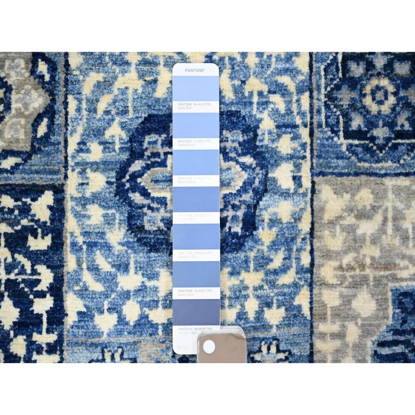 5'7"X9'2" Little Boy Blue Soft Wool Hand Knotted Finer Peshawar Rug