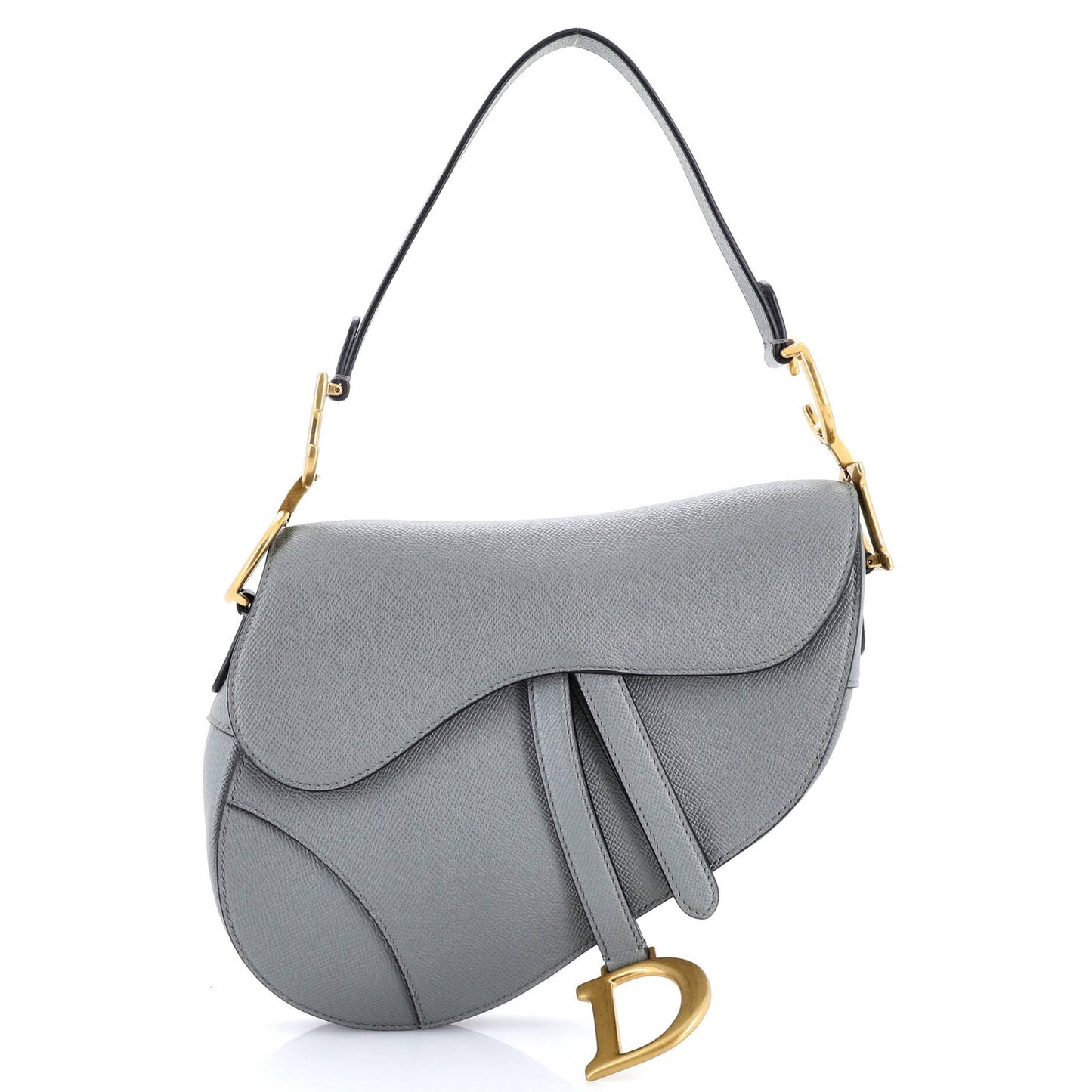 Christian Dior Saddle Handbag Leather Medium