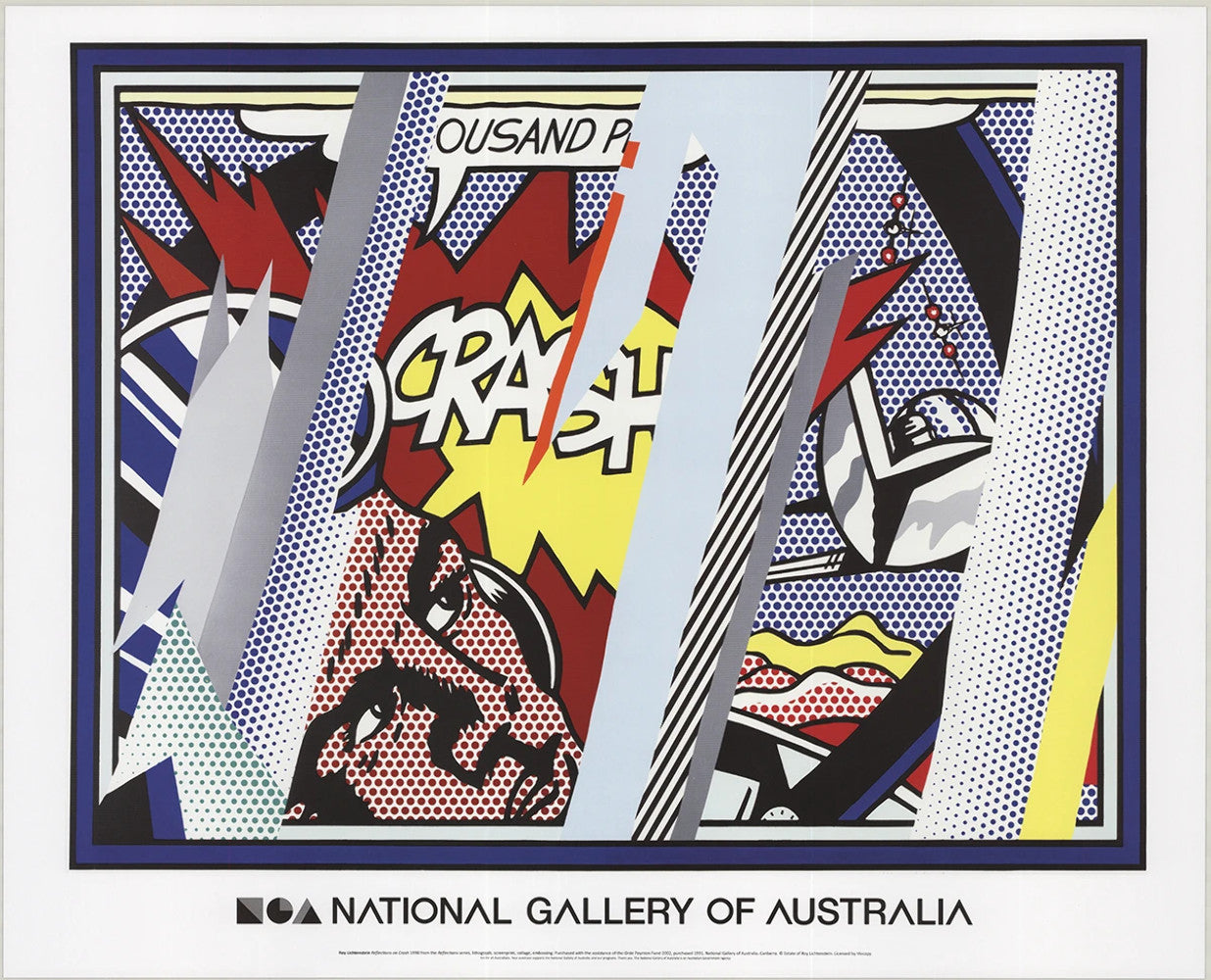 Roy Lichtenstein Reflections On Crash " Poster Pop Art Multicolo