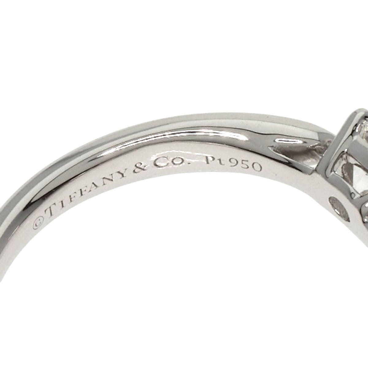 Tiffany&Co. Ring 1P Diamond Platinum Pt950
