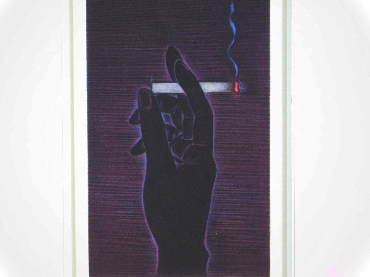 Matazo Kayama 1992 Original Etching Mezzotint Signed Framed Japanese Modern Art