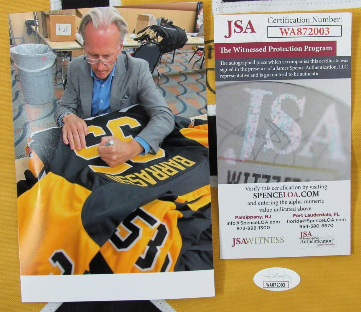 Tom Barrasso Autographed Custom Hockey Jersey