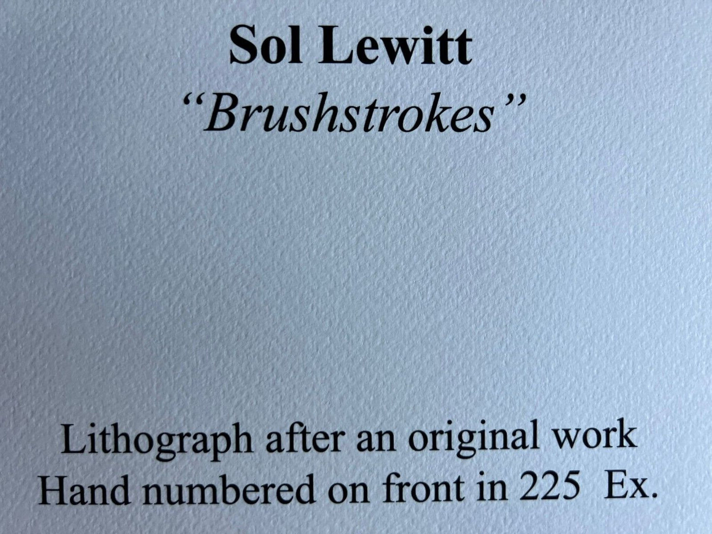 Sol Lewitt Lithograph Coa Numbered Hand Signed O.P. - Robert Morris