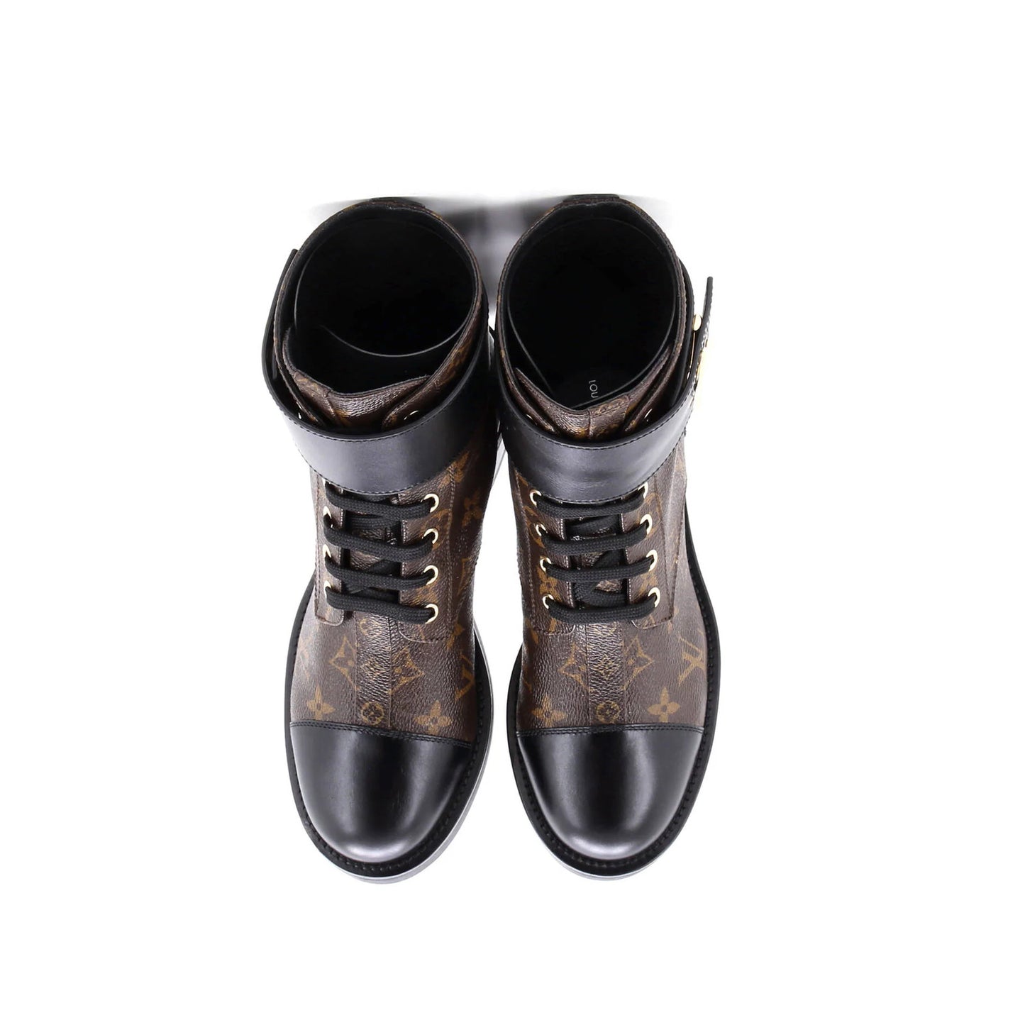 Louis Vuitton Women'S Wonderland Flat Ranger Boots Monogram Canvas And Leather