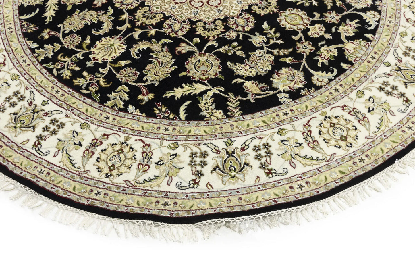 Black Floral Classic Handmade 6X6 Indo-Nain