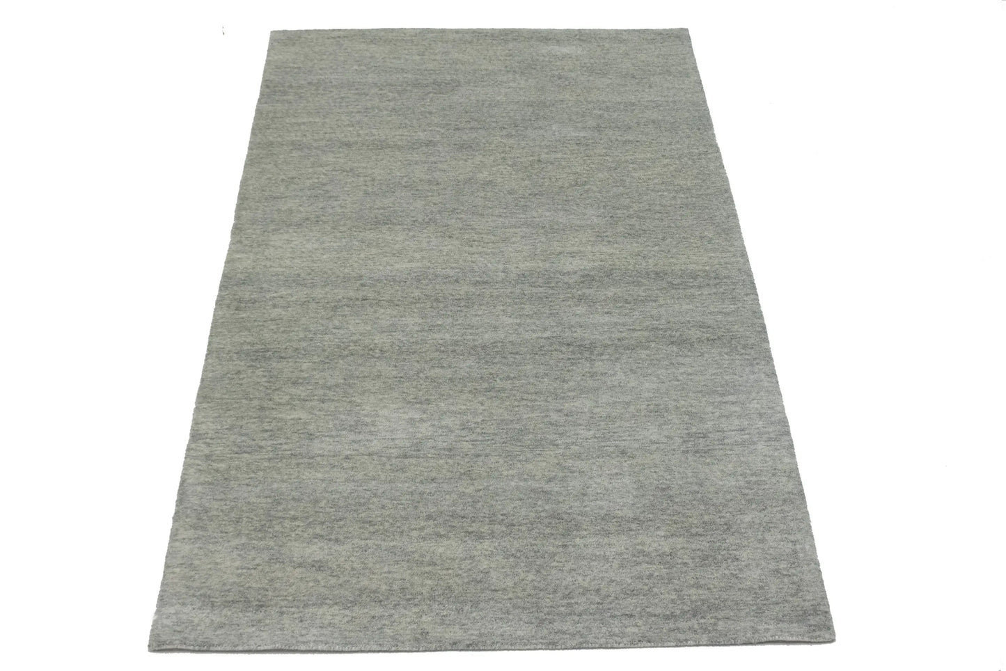 5X8 Ft Hand-Tufted Modern Rug Solid Gray