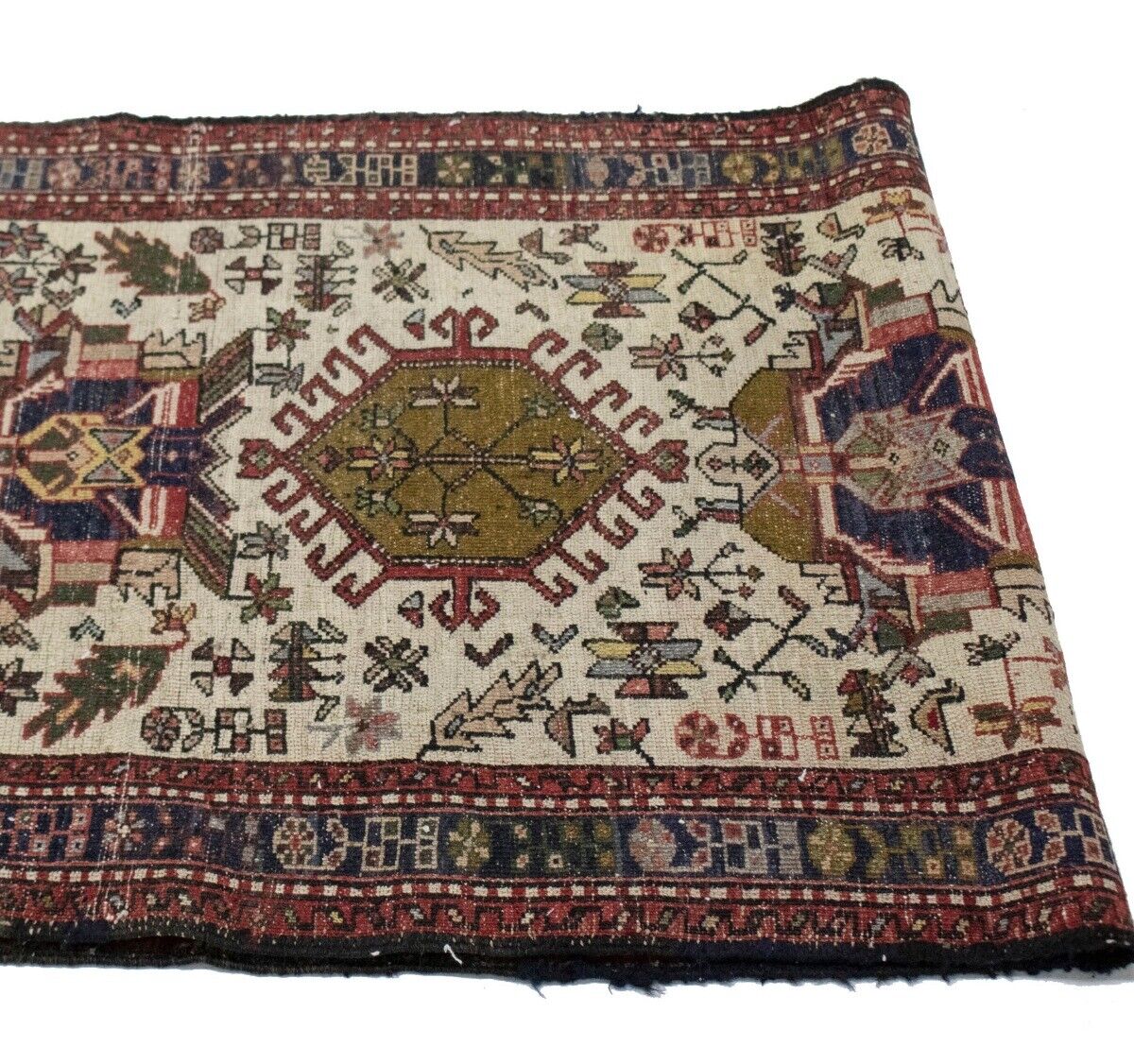 Handmade Geometric Design Oriental Runner Rug