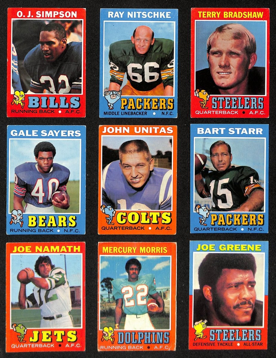 1971 Topps Football Card Complete Set (1-263) Bradshaw Greene Simpson 195946