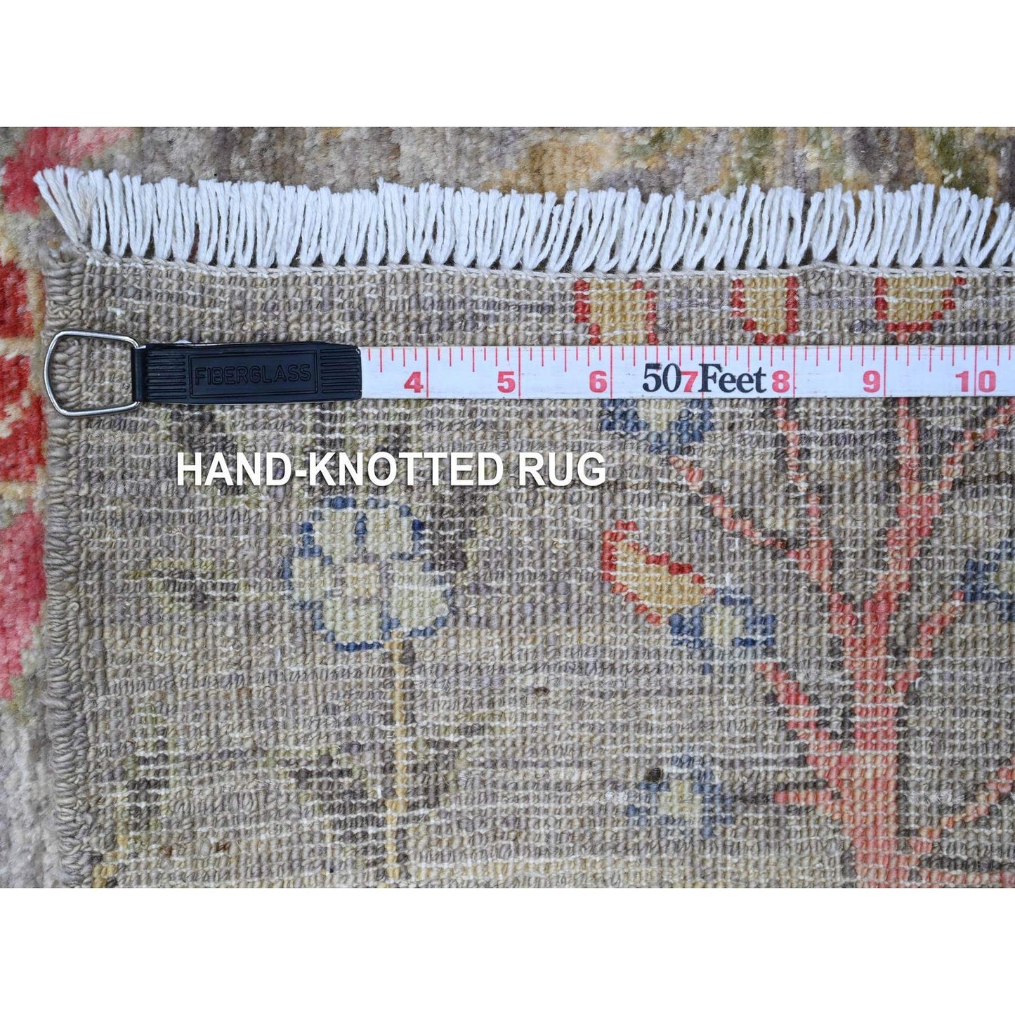 4'2"X20' Fashion Gray Hand Knotted Peshawar Wool Wide Runner Oriental Rug
