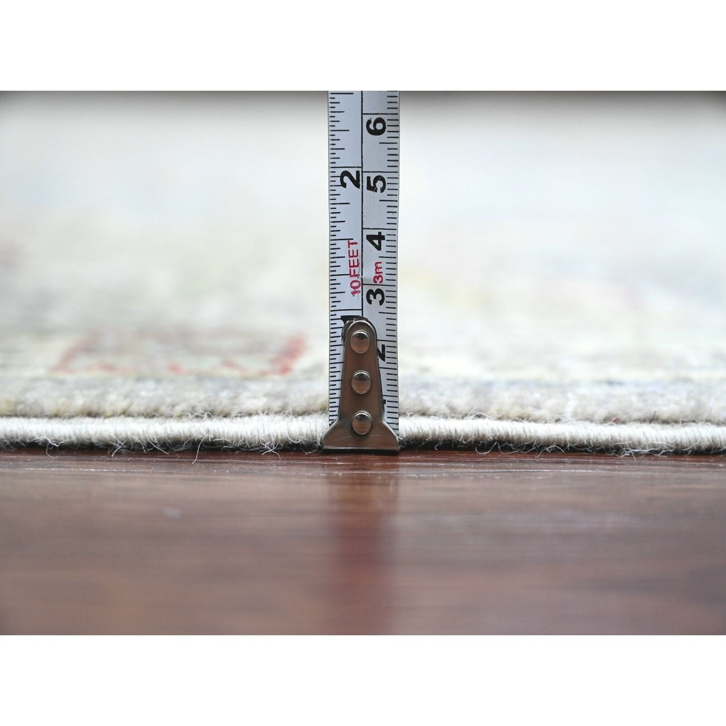 8'X9'7" Jet Gray Bijar Garus Design High Mountain Wool Hand Knotted Rug