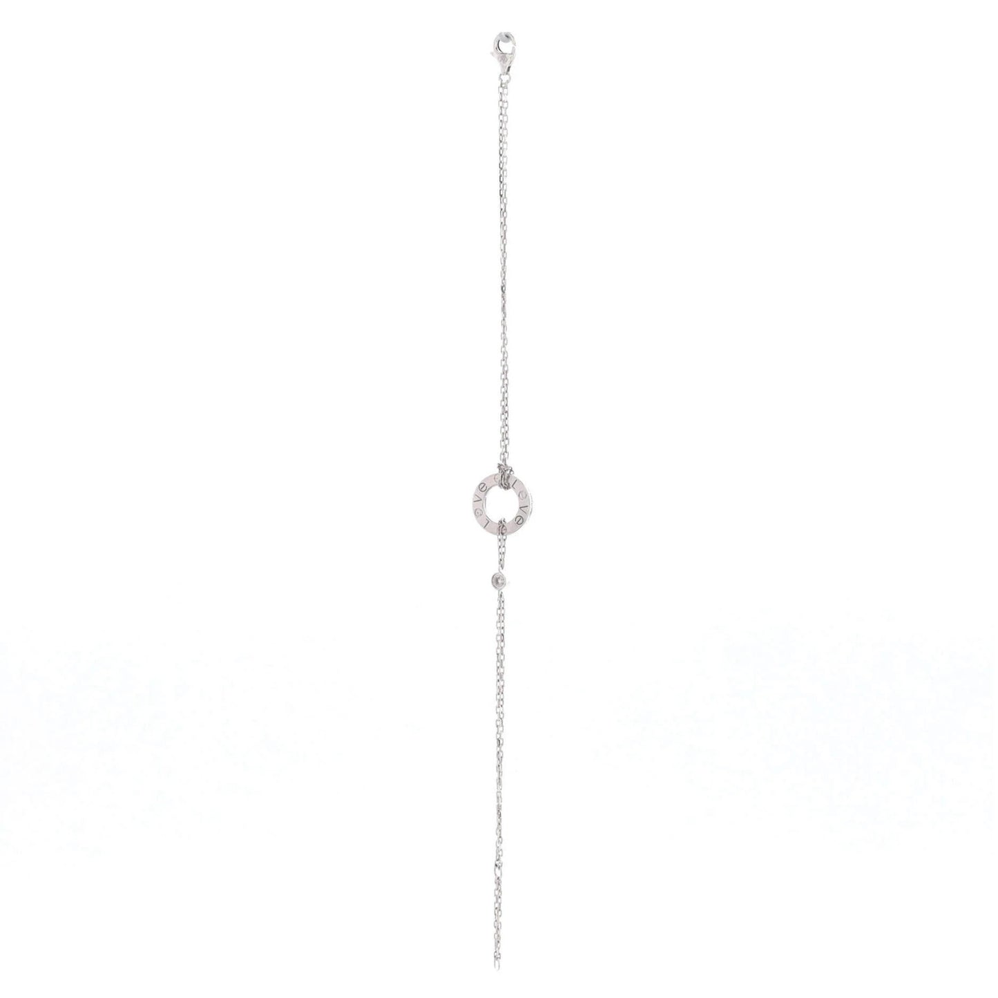 Cartier 2 Diamonds Love Bracelet 18K White Gold With Diamonds