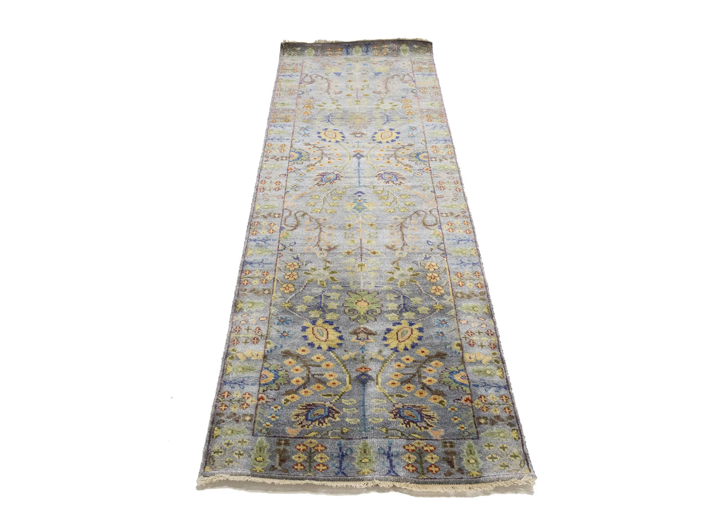 Handmade Tree Of Life Floral Runner Rug Oushak