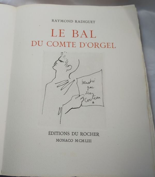 1953 1St Edition Le Bal Du Comte D'Orgel Radiguet/Cocteau Limited 250 Etching