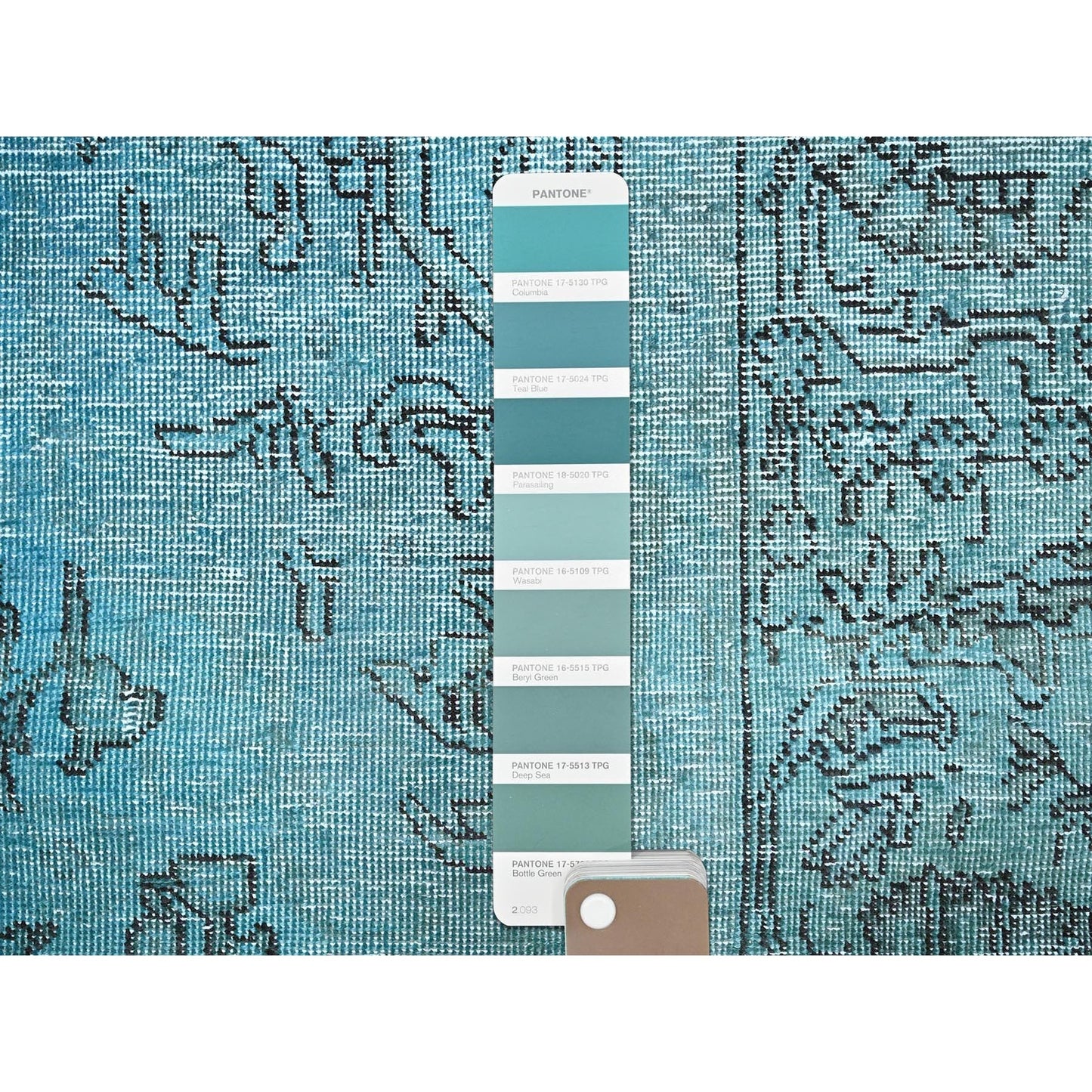 2'3"X6'2" Blue Overdyed Vintage Zoroastrian Hand Knotted Wool Runner Rug