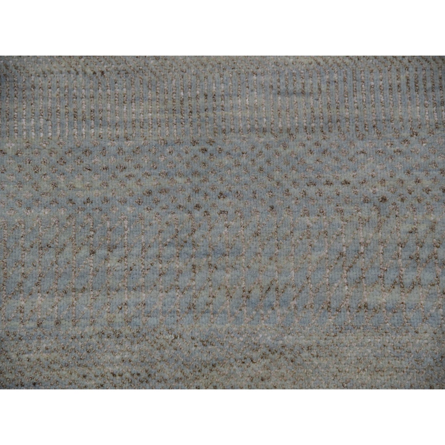 8'X10' Tempered Gray Grass Design Hand Knotted 100% Wool Oriental Rug