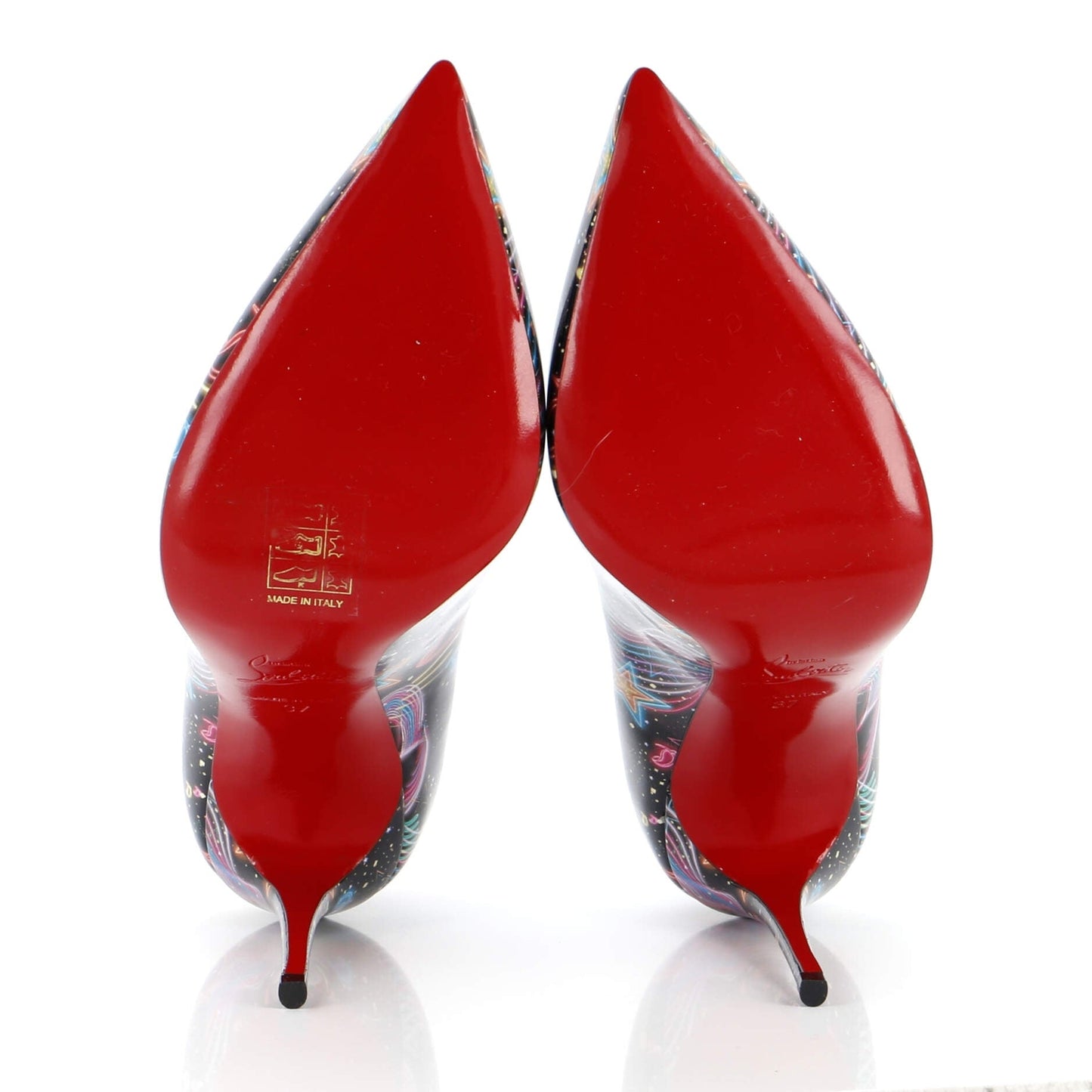 Christian Louboutin Women'S Hot Chick Pumps Printed Patent 100