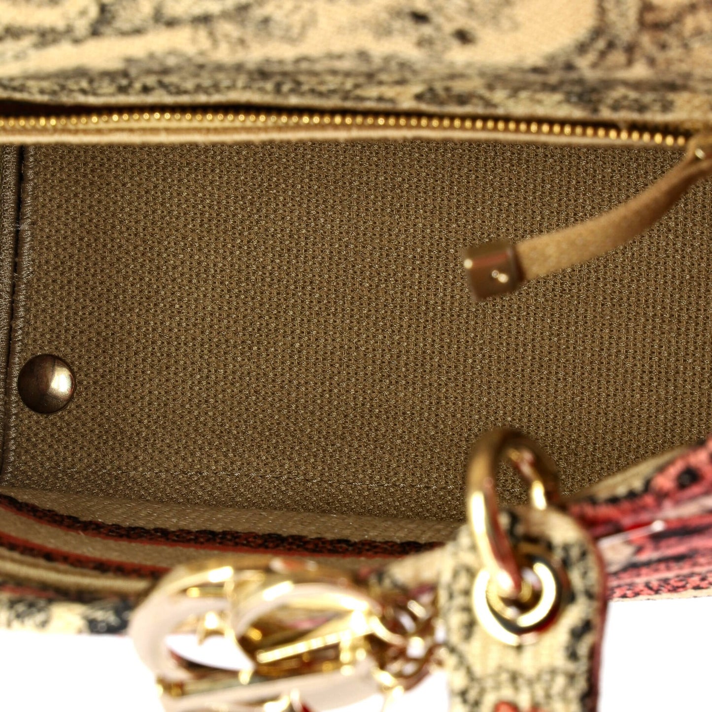 Christian Dior Lady D-Lite Bag Embroidered Raffia Medium