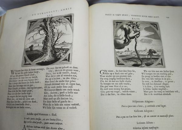 Jacob Cats Alle De Wercken 1700 Emblem Book Dutch Golden Age Folio Illustrated