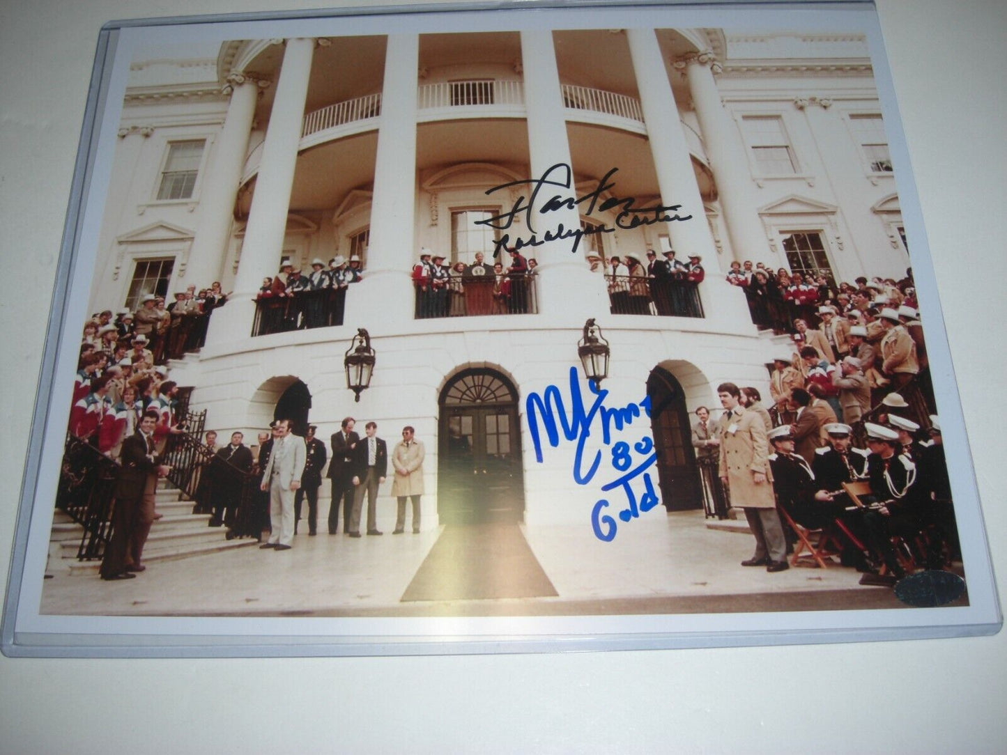 Jimmy Carter Rosalynn Carter Mike Eruzione 80