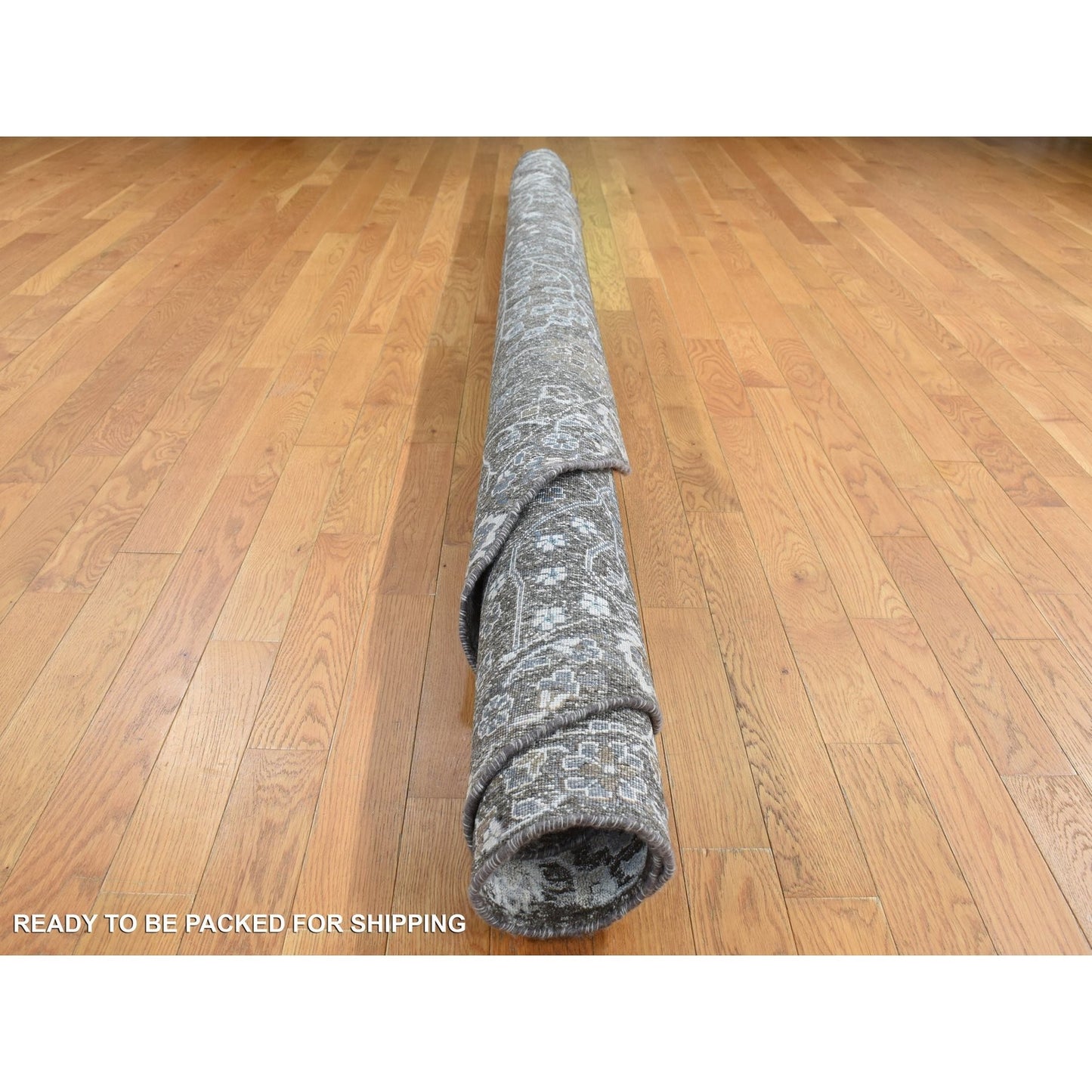 10'X10' Brown Cypress Tree Design Silk With Wool Hand Knotted Round Rug