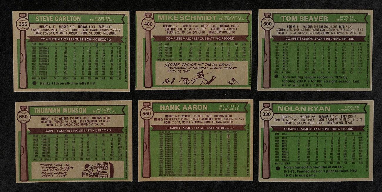 1976 Topps Baseball Complete Set (660) Brett Rc