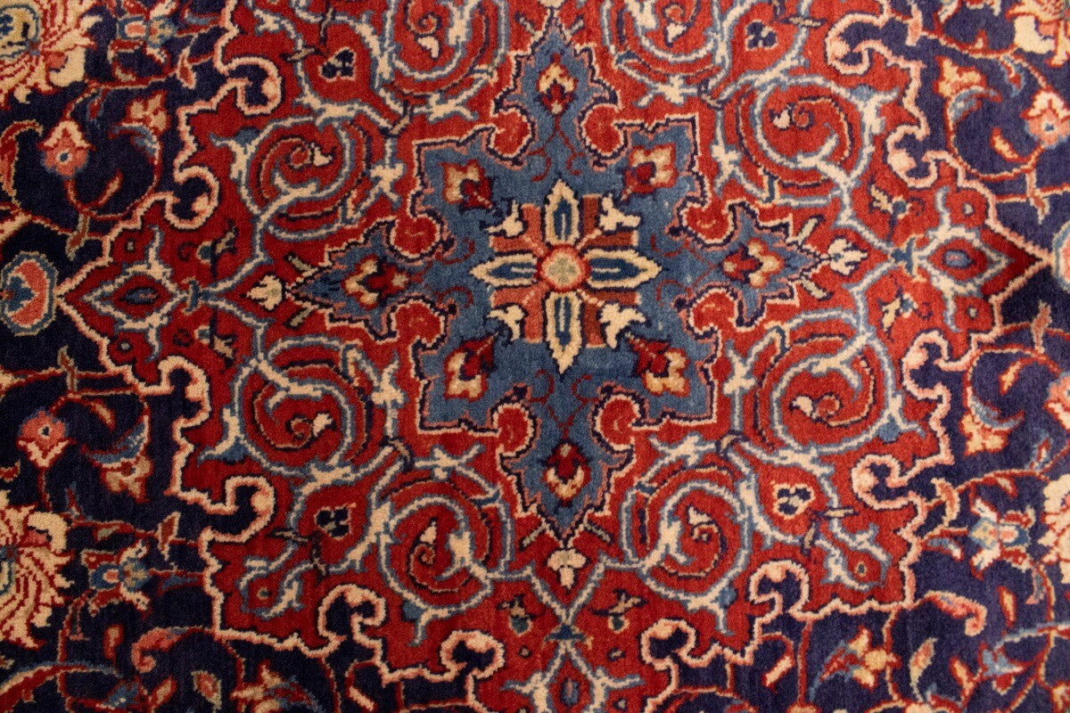Handmade Vintage Oriental Rug 10X13 Ft Floral