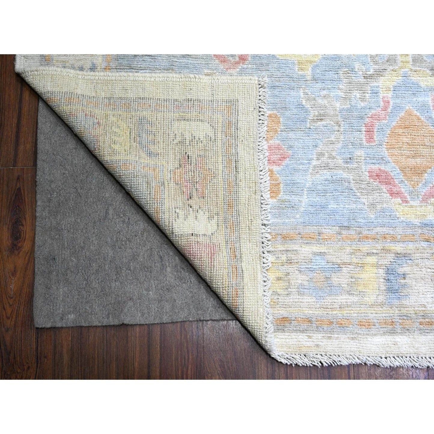 12'2"X16' Ivory Afghan Angora Oushak Hand Knotted Wool Oversized Rug