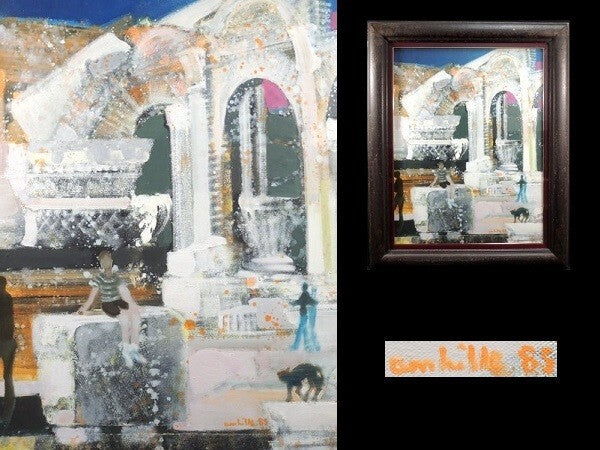 Paul Ambille Oil Painting On Canvas "Rome Julia Cathedral" Framed Signed 31.9In