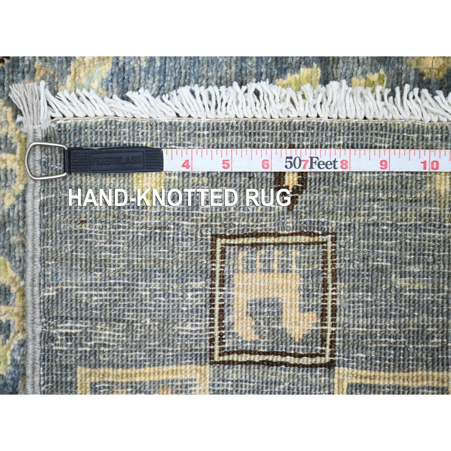 2'8"X7'7" Gray Hand Knotted Fine Kashkuli Animal Figurine Wool Runner Rug