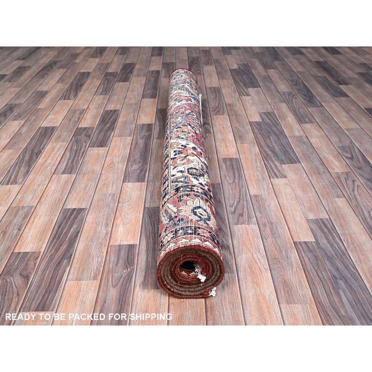 5'3"X8'6" Red Densely Woven Vintage Zoroastrian Baktiarjoon Oriental Rug
