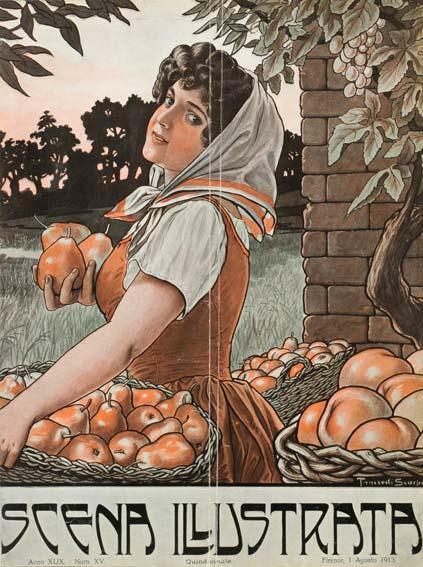 Scena Illustrata Arts Literature Music Theatre Country Woman 1900