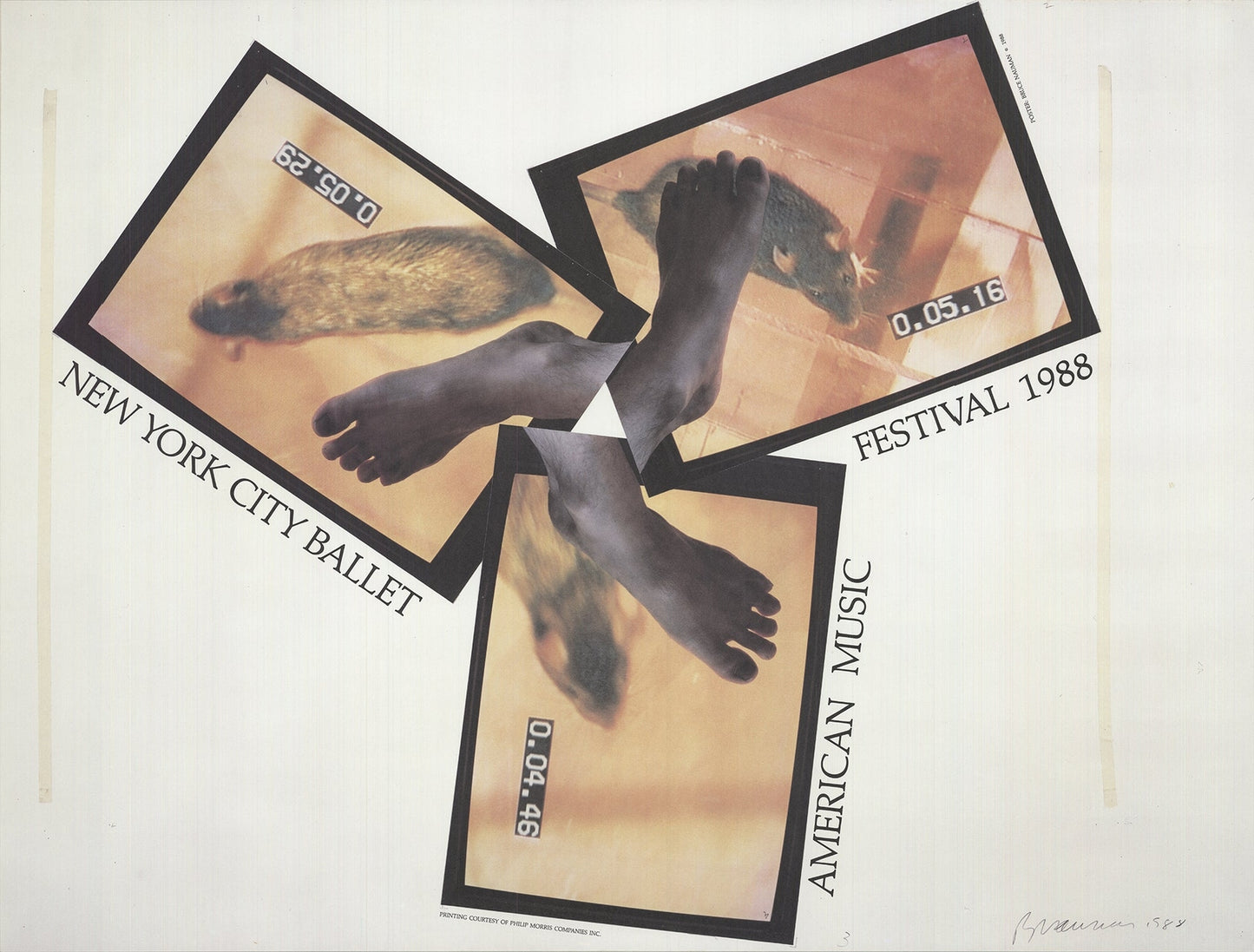 Bruce Nauman New York City Ballet " Offset Lithograph Contem