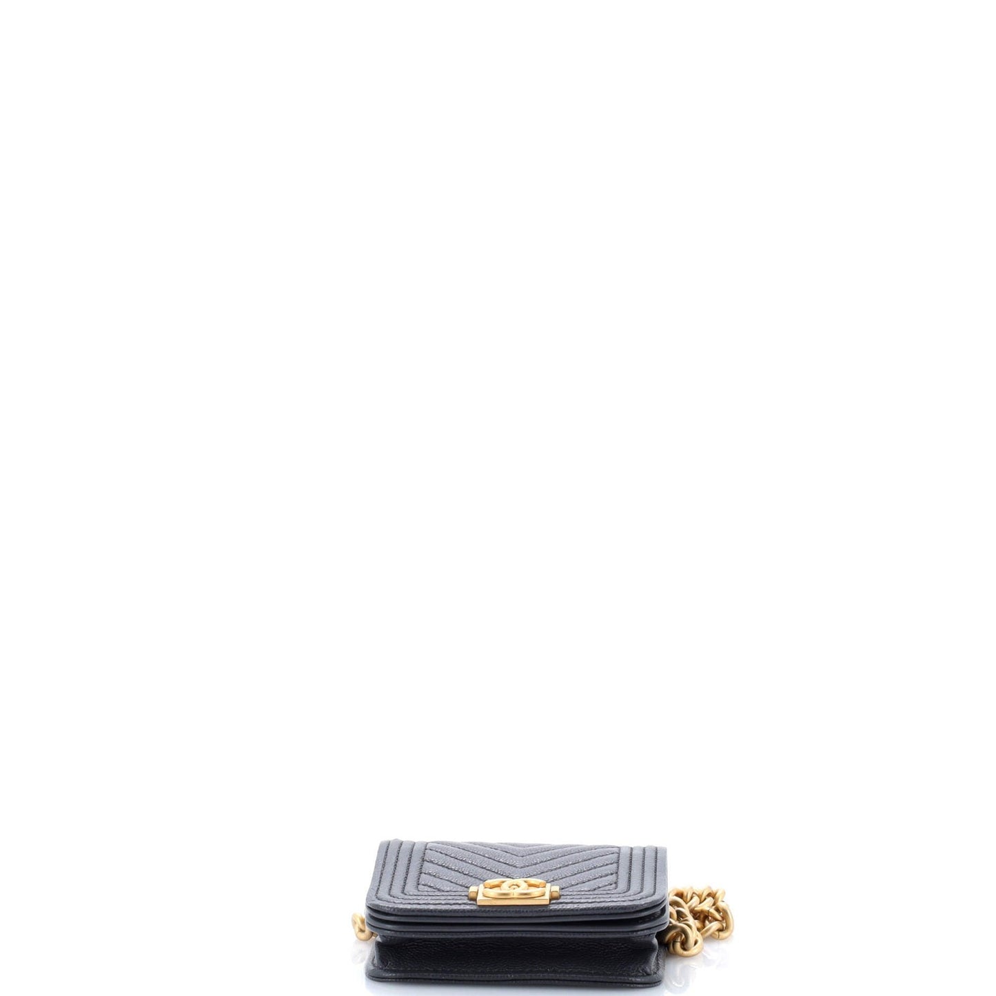 Chanel Boy Flap Chain Belt Bag Chevron Caviar