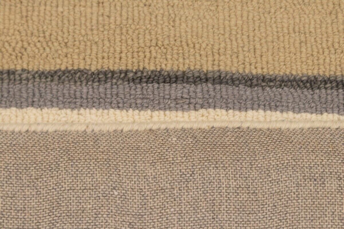 Thick Pile Hand-Tufted Wool Multicolored Stripes