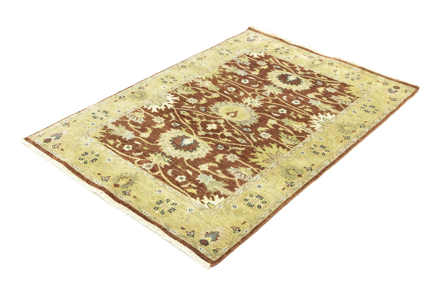 Peshawar Oushak Chobi Hand-Knotted Wool Rug