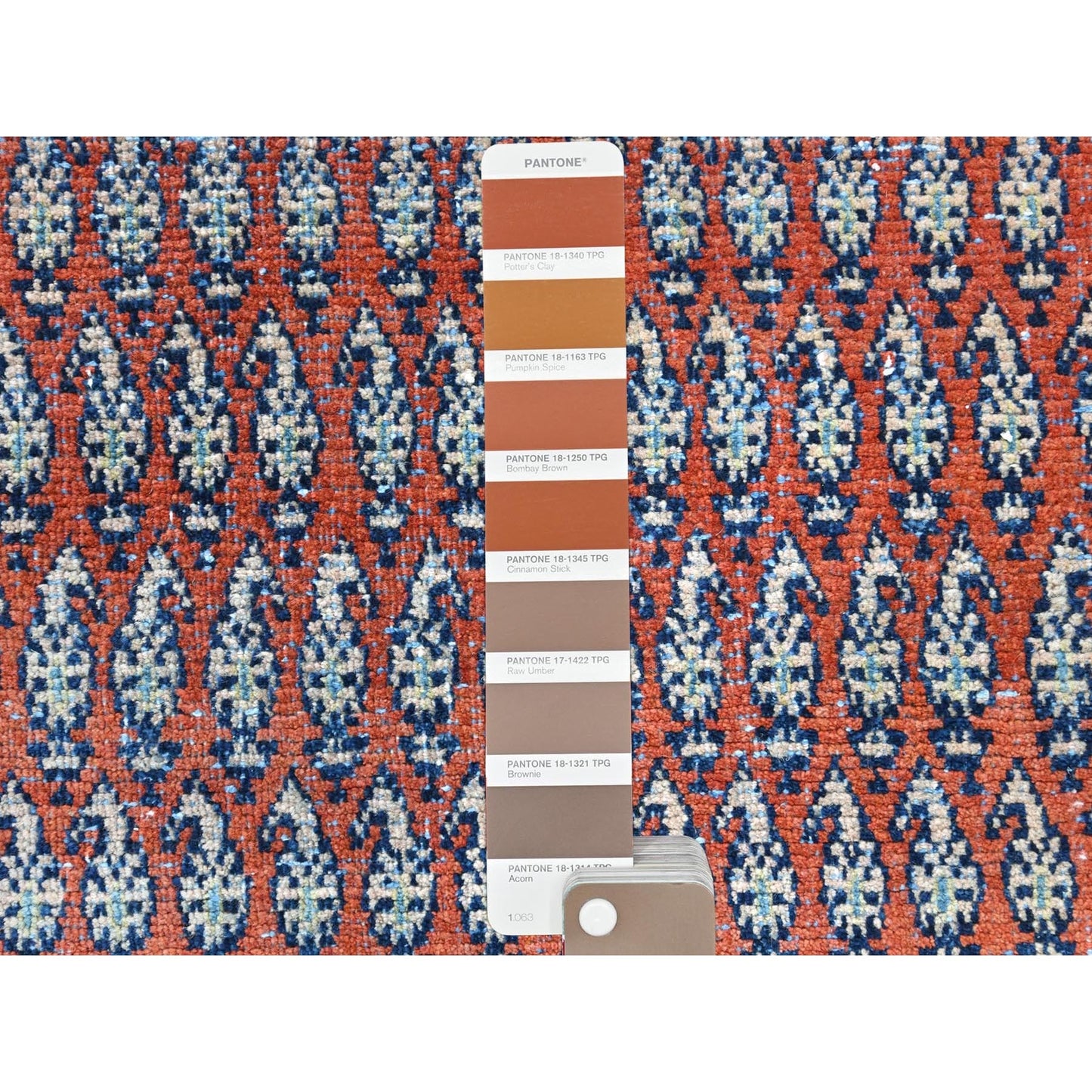3'7"X9'3" Red Pure Wool Vintage Farsian Hand Knotted Worn Down Runner Rug
