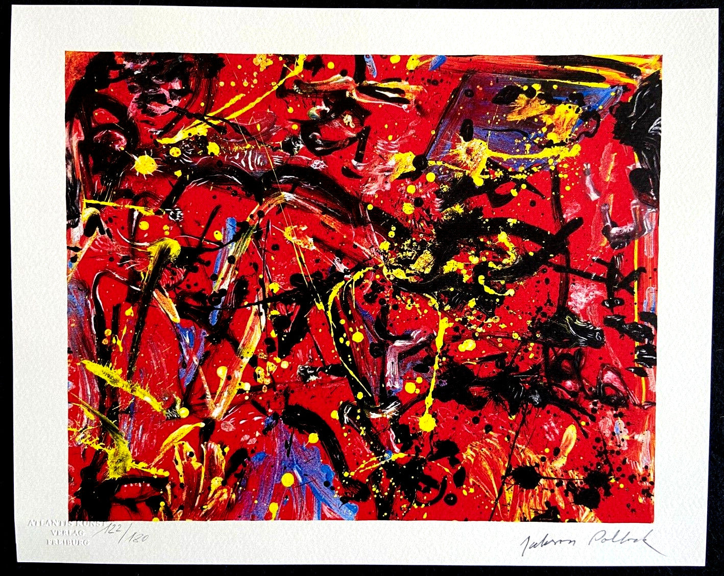 Jackson Pollock Lithograph Coa Signed Numbered By Willem De Kooning