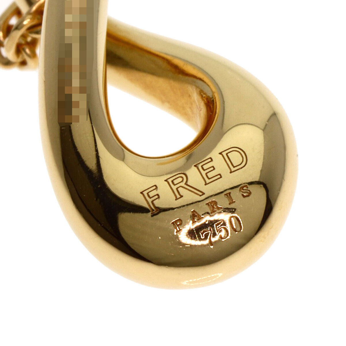 FRED Necklace Diamond Drop K18 Yellow Gold