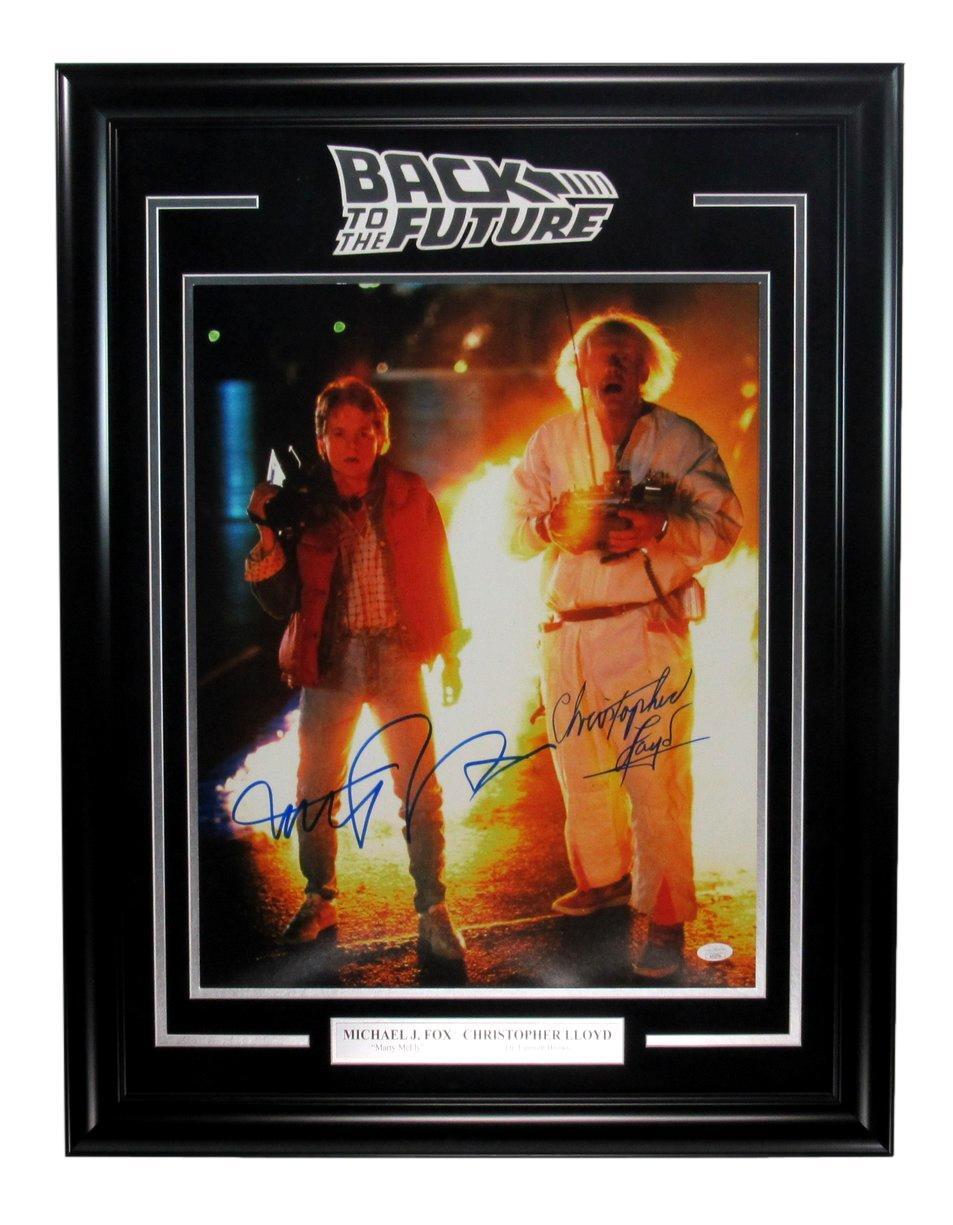 Michael J Fox/Christopher Lloyd Dual-Signed 16X20