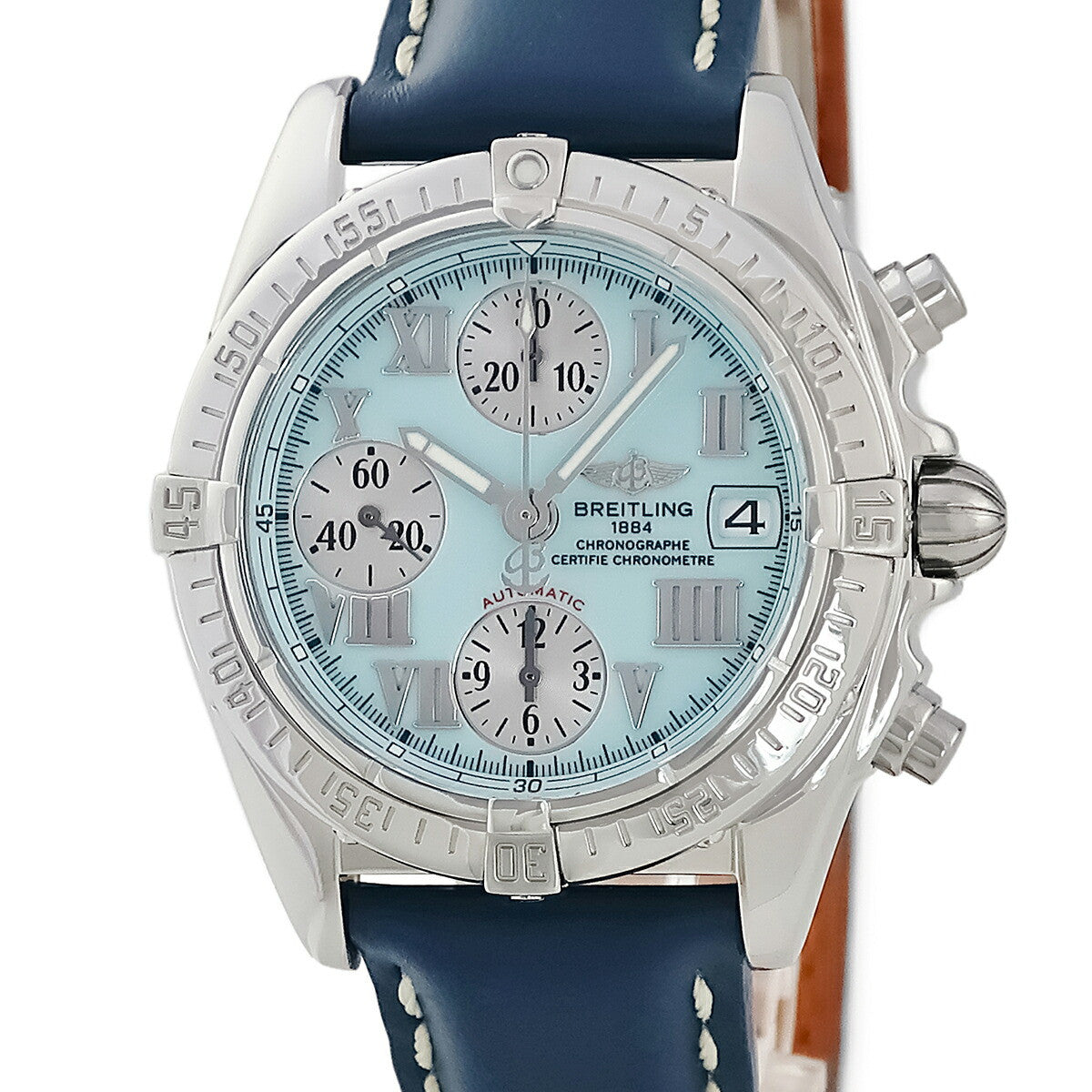 Breitling Chrono Cockpit A13358 Blue Case Size 39Mm Used Watch #3117