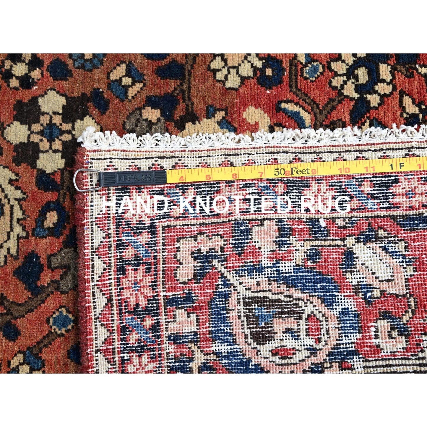 5'3"X8'6" Red Densely Woven Vintage Zoroastrian Baktiarjoon Oriental Rug