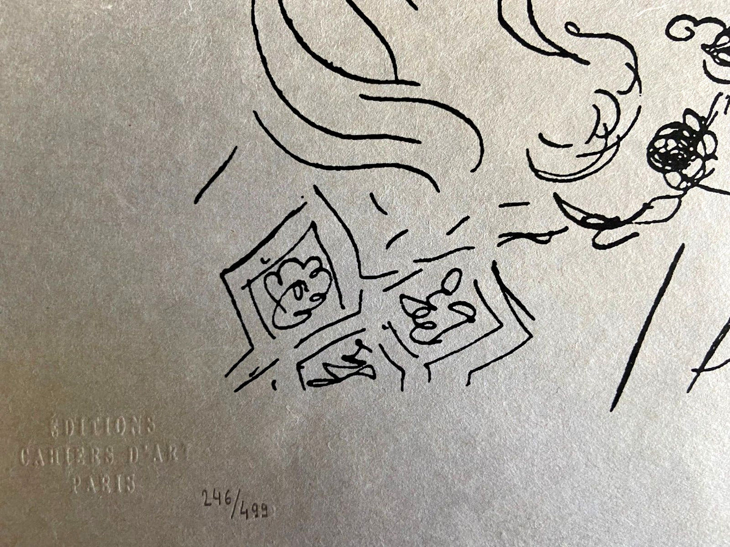 Henri Matisse Lithograph 1960 Signed Contract