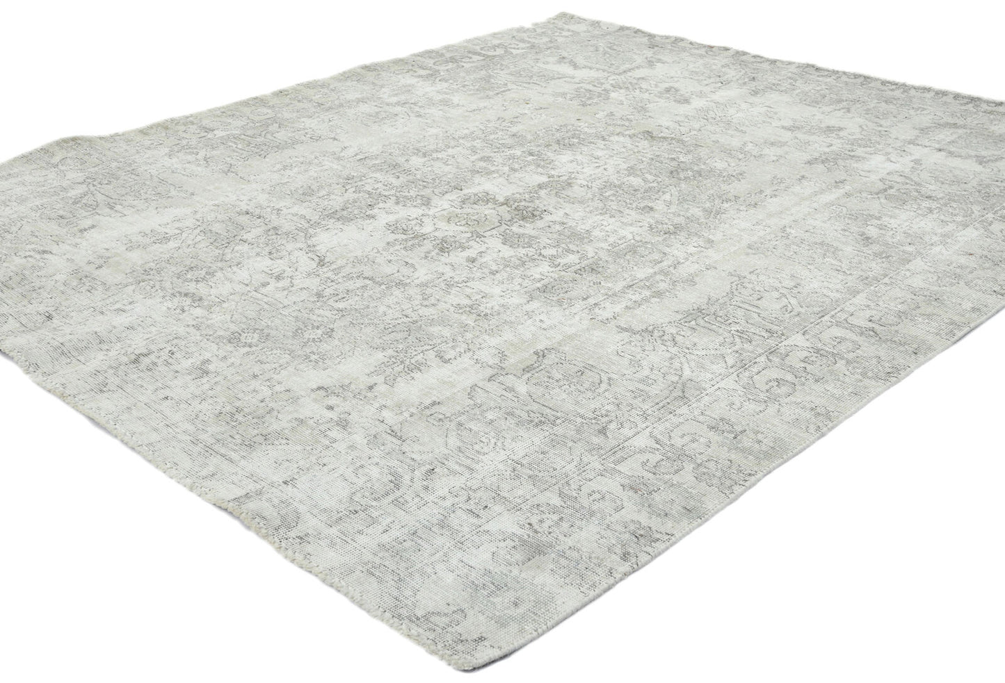 Hand-Knotted Antique Oriental Rug Floral Design