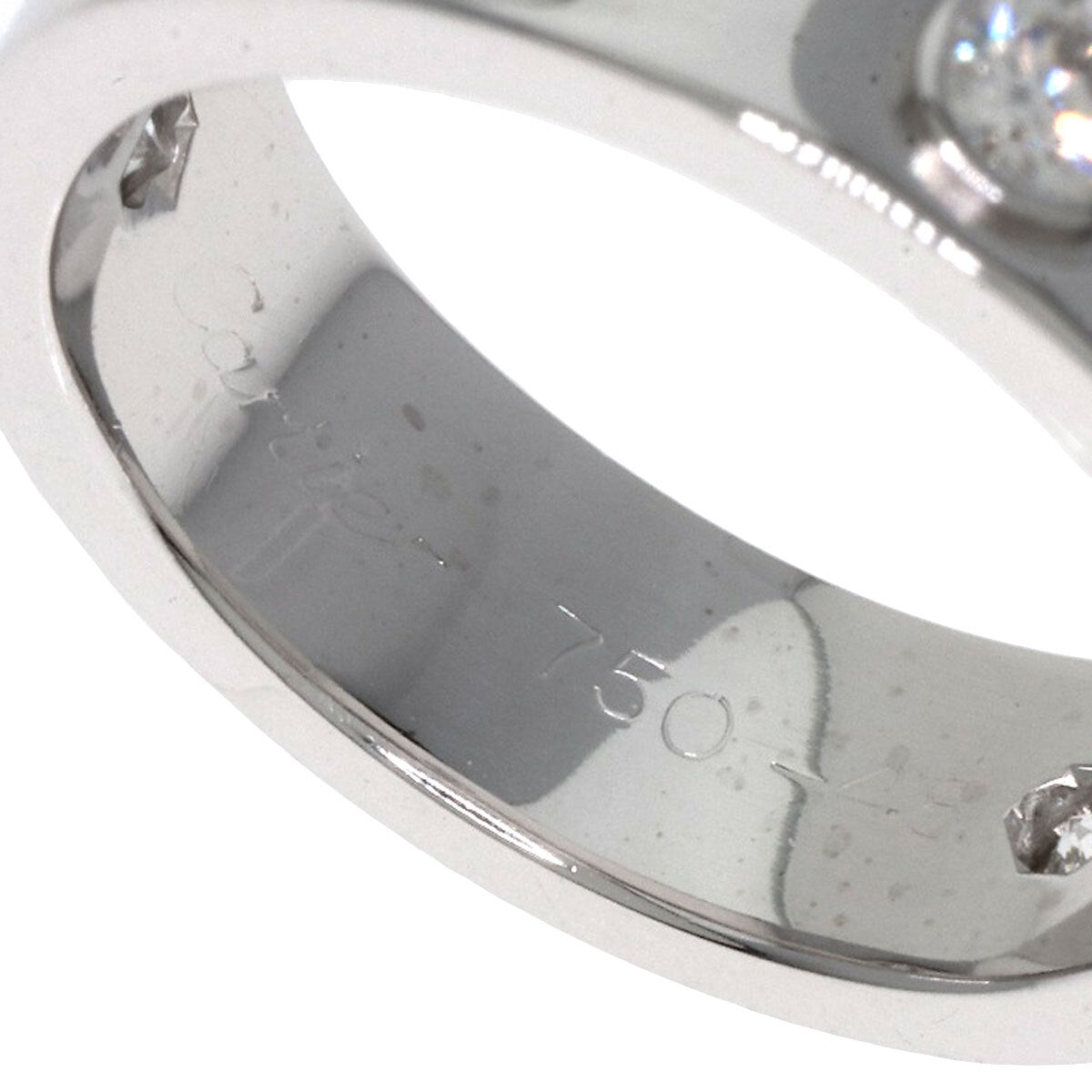 Cartier Ring Love Ring Half Diamond #48 K18