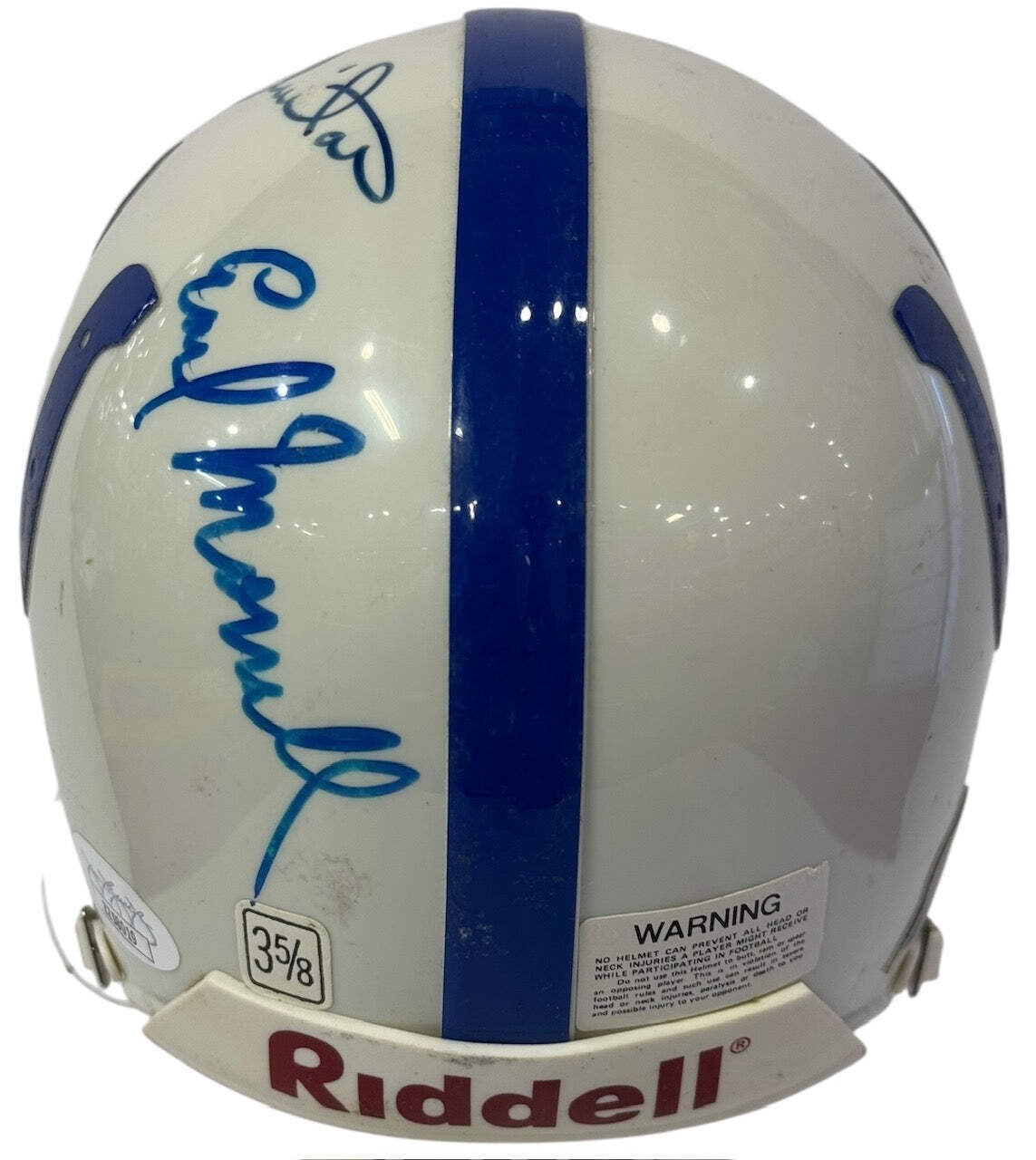 Johnny Unitas & Earl Morrall Autographed Colts Mini Helmet (Jsa)
