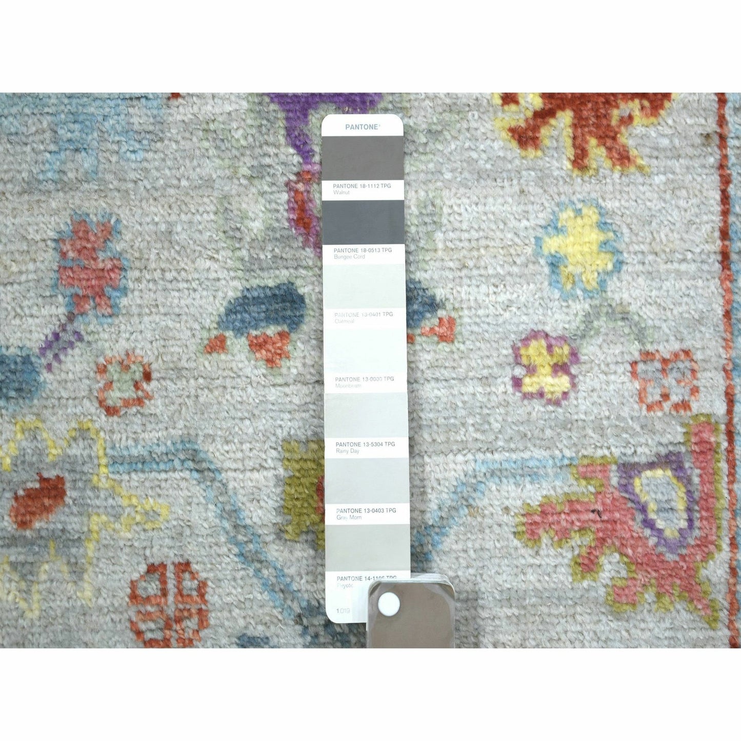 2'5"X9'8" Gray Pure Wool Hand Knotted Afghan Angora Ushak Runner Rug