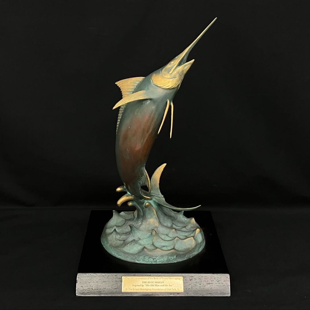 Hemingway 100Th Anniversary Commemorative Bronze Statue The Old Man And The Sea