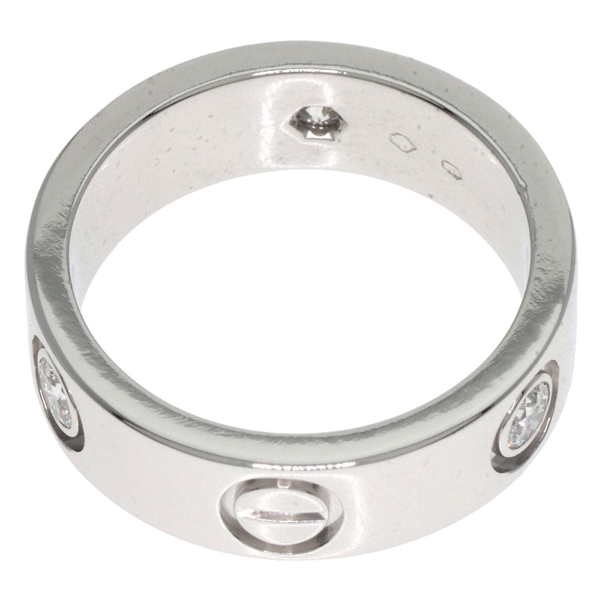 Cartier Ring Love Ring Half Diamond #48 K18