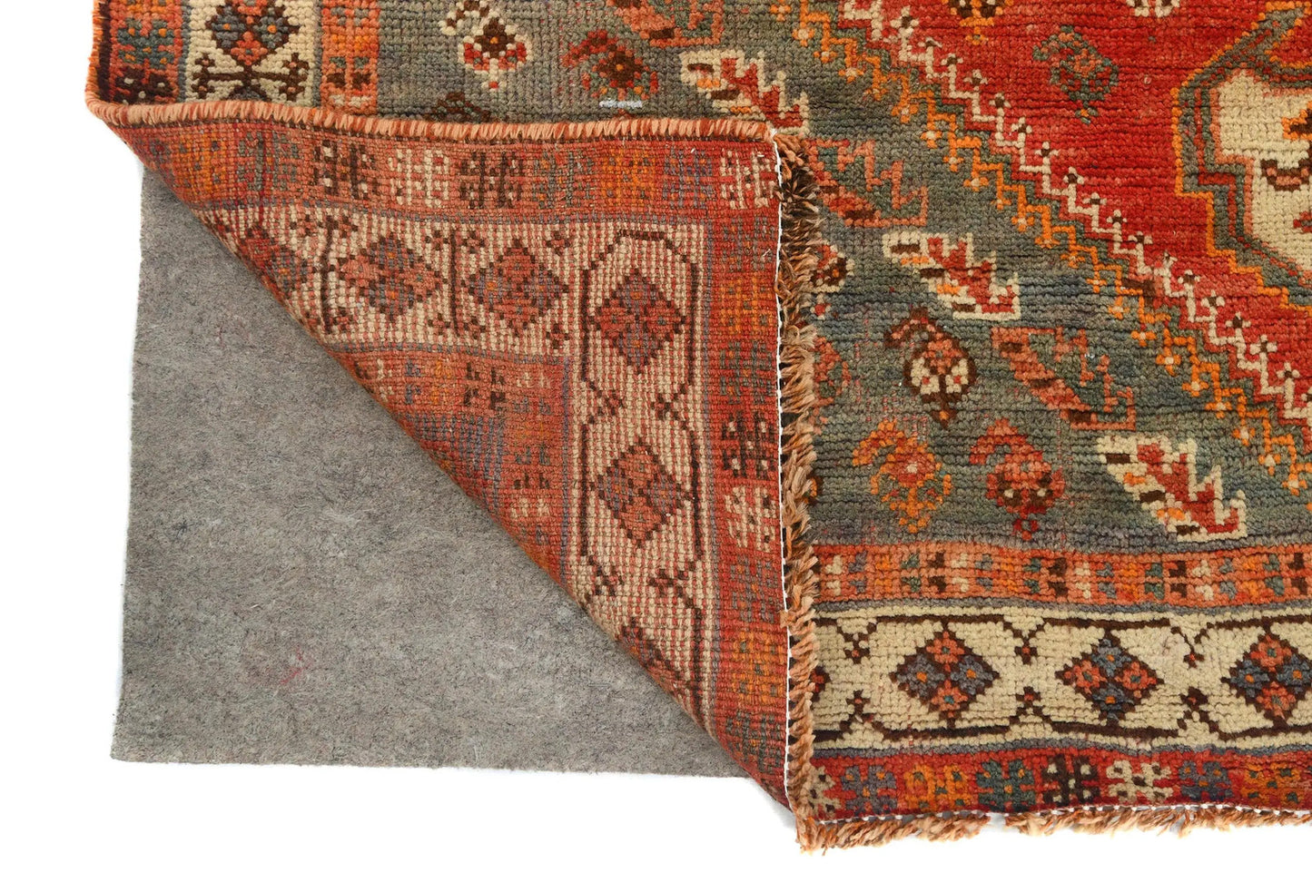 Muted Semi-Antique Tribal Design Wool Oriental